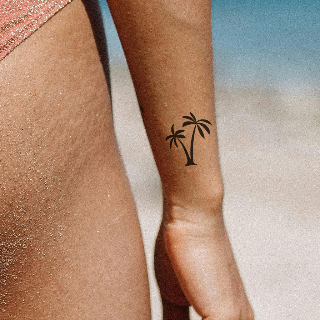 palm plant tattoo Palm trees Temporary Tattoo – POPINK